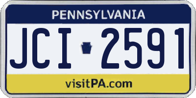 PA license plate JCI2591