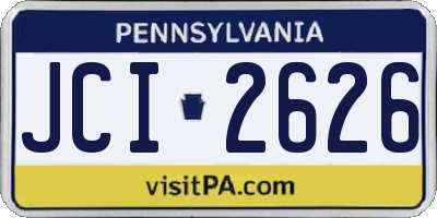 PA license plate JCI2626