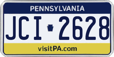 PA license plate JCI2628