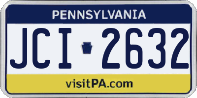 PA license plate JCI2632