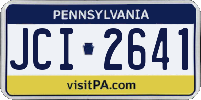 PA license plate JCI2641