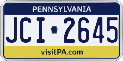 PA license plate JCI2645