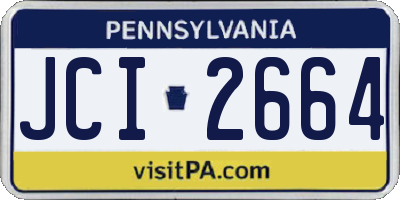 PA license plate JCI2664
