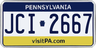 PA license plate JCI2667