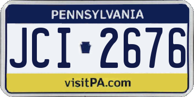 PA license plate JCI2676