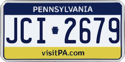 PA license plate JCI2679