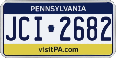 PA license plate JCI2682