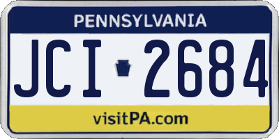 PA license plate JCI2684