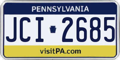 PA license plate JCI2685