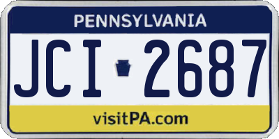 PA license plate JCI2687