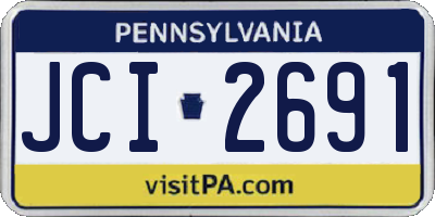 PA license plate JCI2691