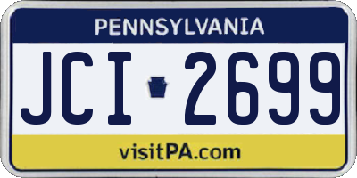 PA license plate JCI2699