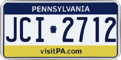 PA license plate JCI2712