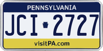 PA license plate JCI2727