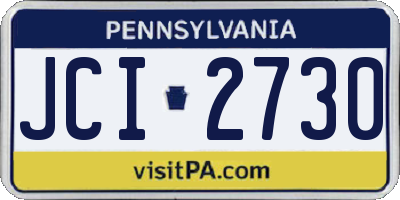 PA license plate JCI2730