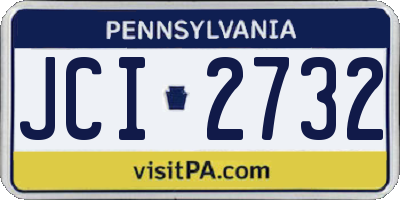 PA license plate JCI2732