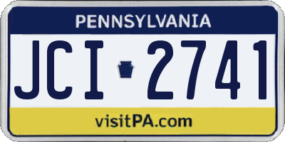 PA license plate JCI2741