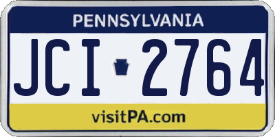 PA license plate JCI2764
