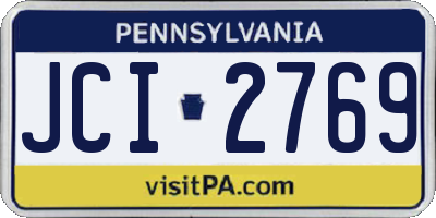 PA license plate JCI2769