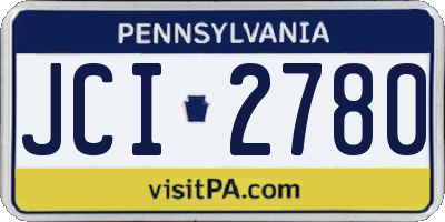 PA license plate JCI2780