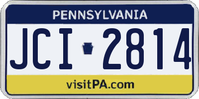 PA license plate JCI2814