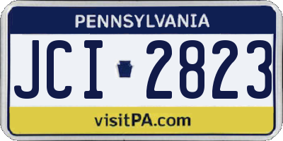 PA license plate JCI2823