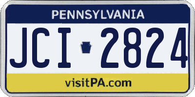 PA license plate JCI2824