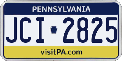 PA license plate JCI2825