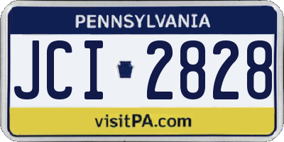 PA license plate JCI2828