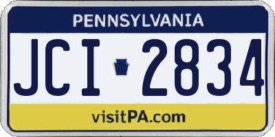PA license plate JCI2834