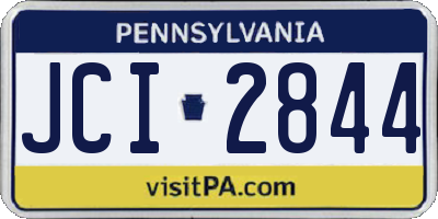 PA license plate JCI2844