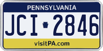 PA license plate JCI2846