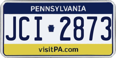 PA license plate JCI2873