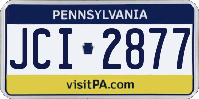 PA license plate JCI2877