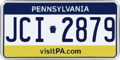 PA license plate JCI2879