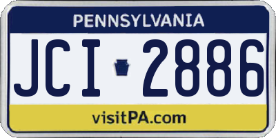 PA license plate JCI2886