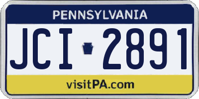 PA license plate JCI2891