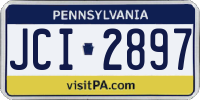 PA license plate JCI2897