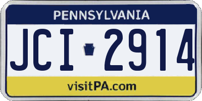 PA license plate JCI2914