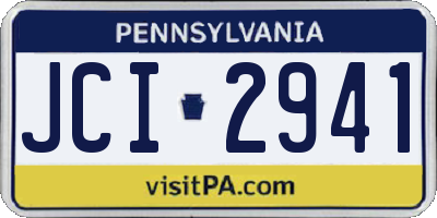 PA license plate JCI2941