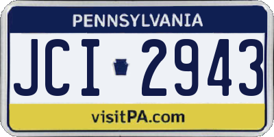 PA license plate JCI2943