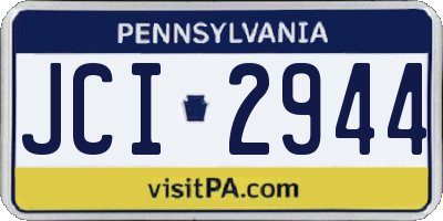 PA license plate JCI2944