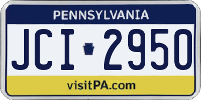 PA license plate JCI2950
