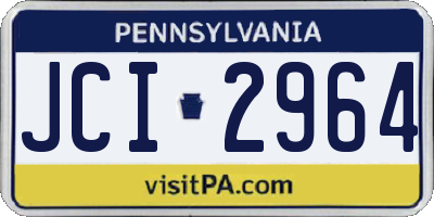 PA license plate JCI2964