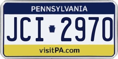 PA license plate JCI2970