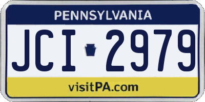 PA license plate JCI2979