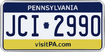 PA license plate JCI2990