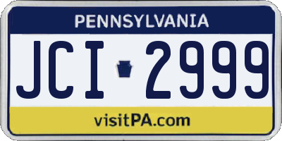 PA license plate JCI2999