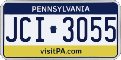 PA license plate JCI3055