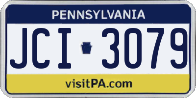 PA license plate JCI3079